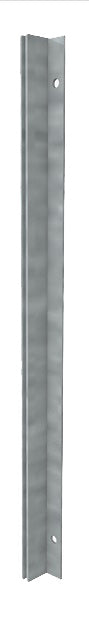 RMS-M05S aluminium single slotted flanged wall channel  - mill finish