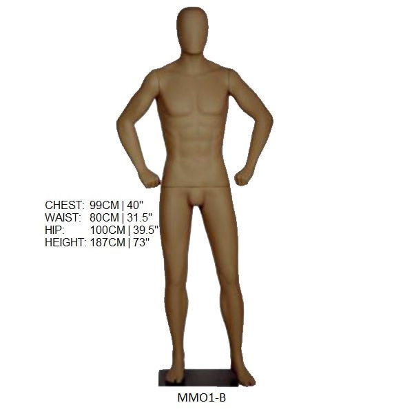 RMS Mannequin MMO1B male orb w/head