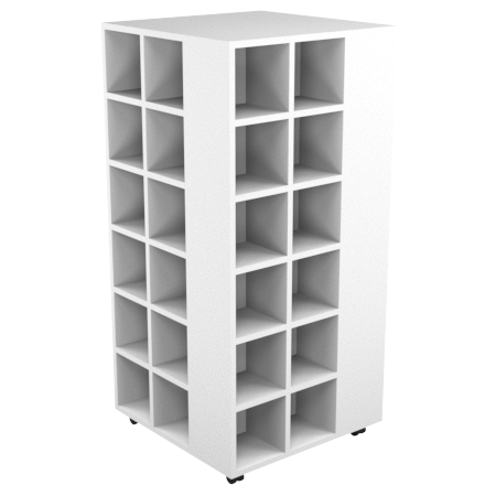 RMS 4-sided cubby display w/castors