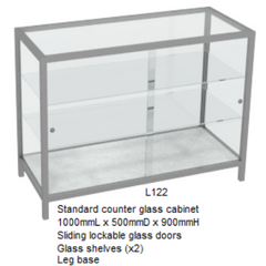 RMS Glass counter display cabinet (L122)