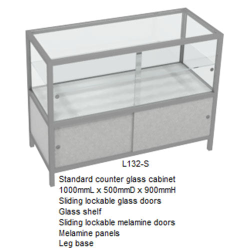 RMS Glass counter display cabinet (L132-S)