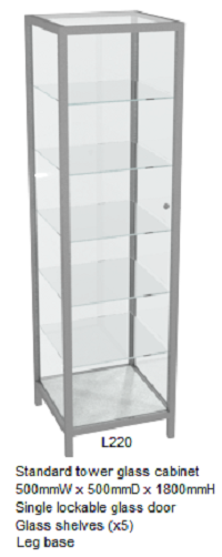 RMS Glass tower display cabinet (L220)