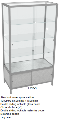 RMS Glass tower display cabinet (L232-S)