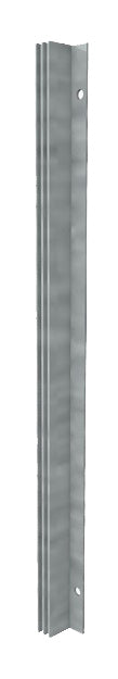 RMS-M06D aluminium double slotted flanged wall channel - mill finish