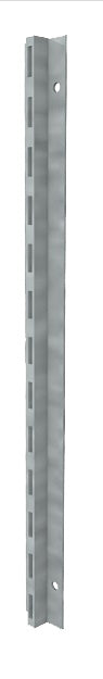 RMS-M06S aluminium single slotted flanged wall channel - mill finish