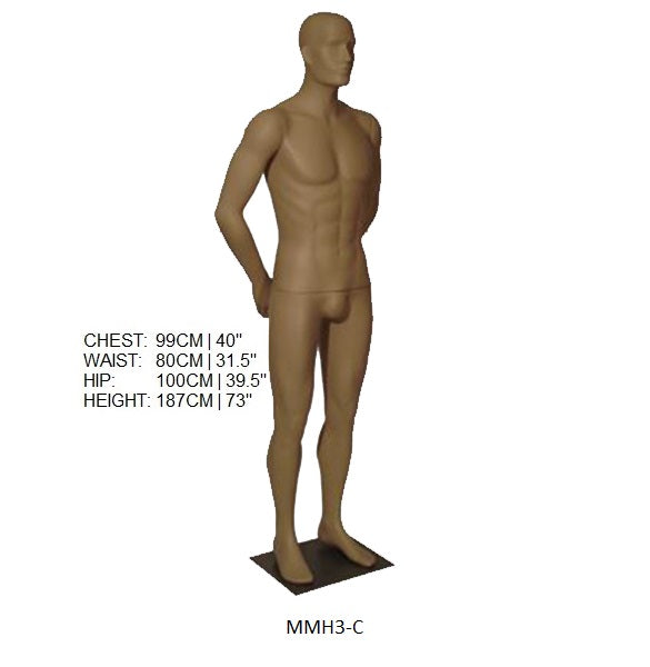 RMS Mannequin MMH3C male w/head