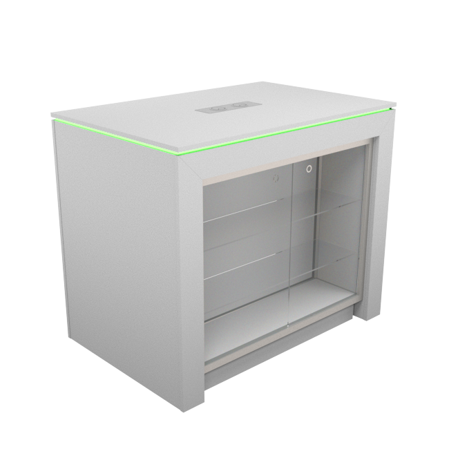 Display table with rgb led lighting_1200mm w/2 x showcase inserts | RMS ...