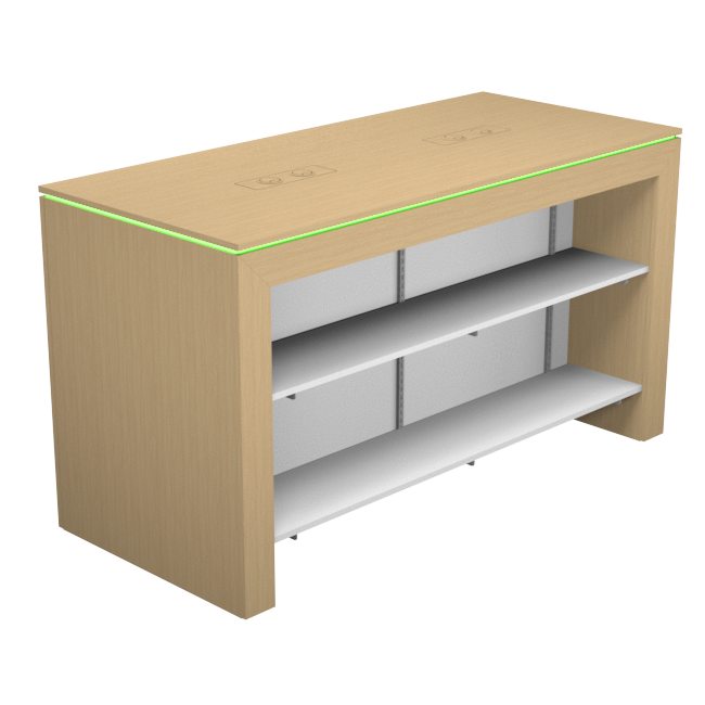 Storage Display Table Display Tables with Lighting | RMS Shopfitting Ltd