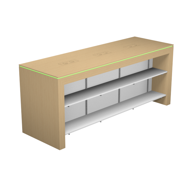 Display table with rgb led lighting_2400mm w/channel & ... | RMS | RMS ...