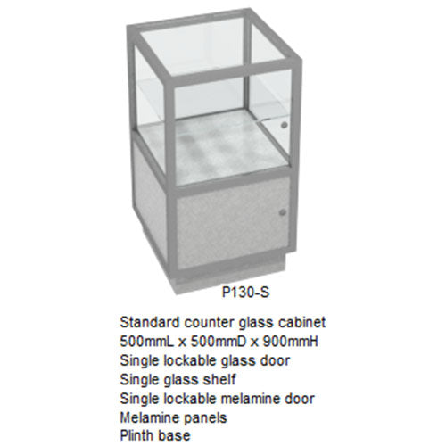 RMS Glass counter display cabinet (P130-S)
