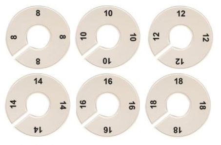 RMS Size dividers - numerical (pack of 6)
